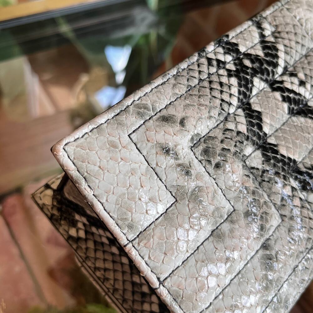 JIMMY CHOO Avenue Mini Snake Embossed Shoulder Bag - Picture 10 of 11